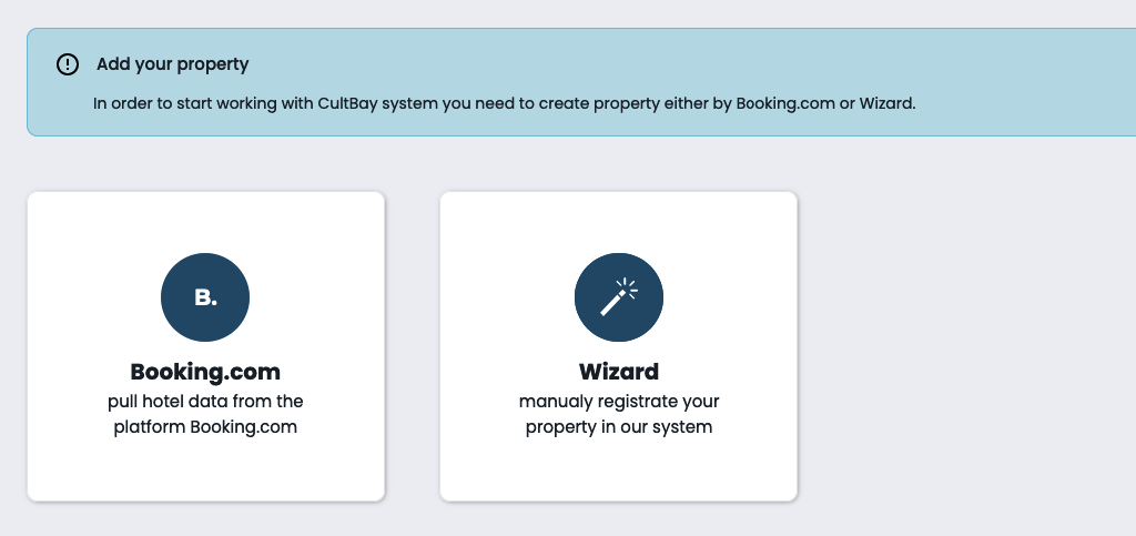 adding the Property manually by Wizard option